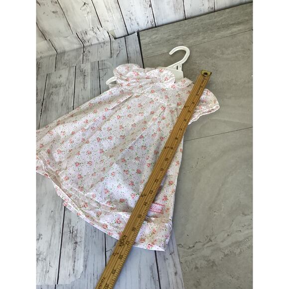 Dior Baby White Floral Print & Logo Dress 100% Cotton Infant Girl Size 6M - Picture 6 of 9